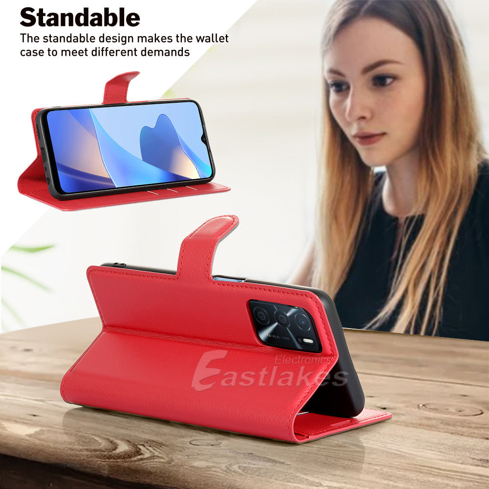 Leather Wallet Case For OPPO A16s A54s A54 A74 A93 - Eastlakes Electronics